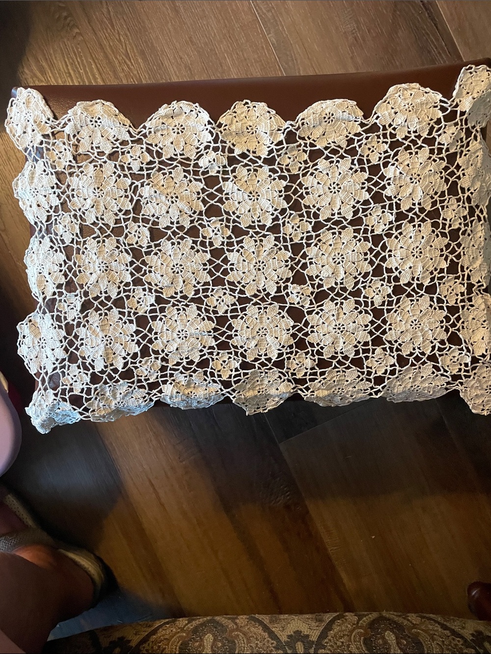 Hand Crafted Cream Crochet Lace Doily